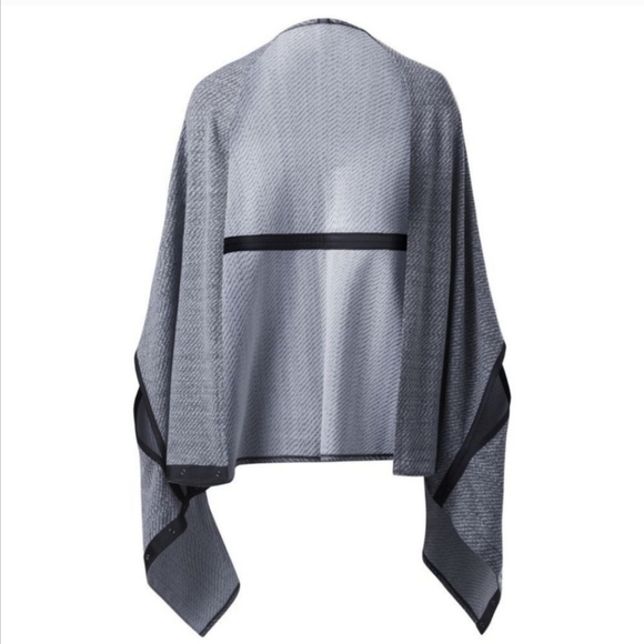 Lululemon Vinyasa Scarf Wrap Scarf Hazy Heather Heathered White Heathered Black - Picture 2 of 16